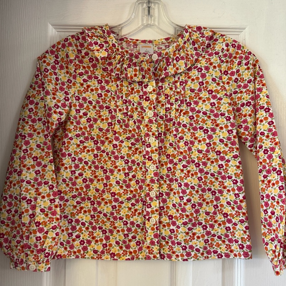 Gymboree Pink and Orange Floral Shirt